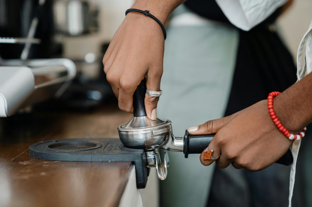 Manuelle kaffekværne espressosetup 